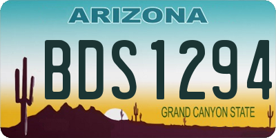 AZ license plate BDS1294