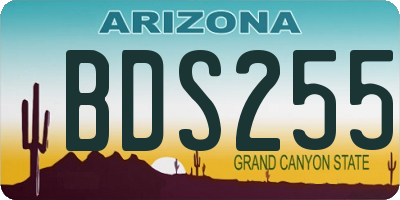 AZ license plate BDS255