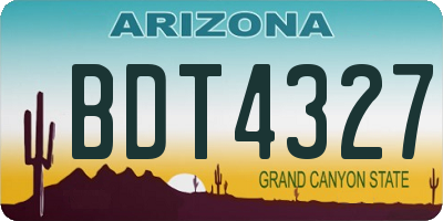 AZ license plate BDT4327