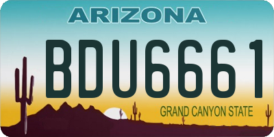 AZ license plate BDU6661