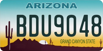 AZ license plate BDU9048