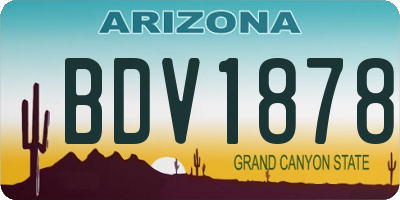AZ license plate BDV1878
