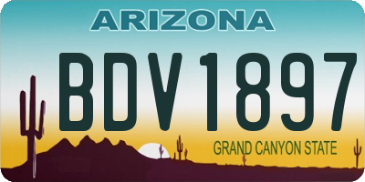 AZ license plate BDV1897