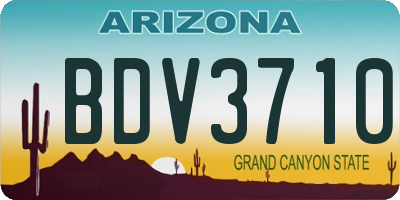 AZ license plate BDV3710