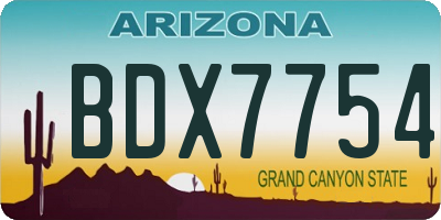 AZ license plate BDX7754