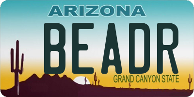 AZ license plate BEADR