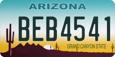 AZ license plate BEB4541