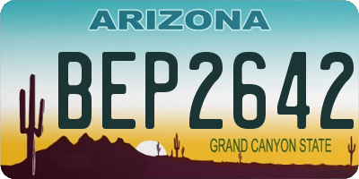 AZ license plate BEP2642