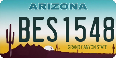AZ license plate BES1548
