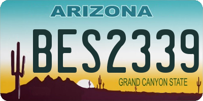 AZ license plate BES2339