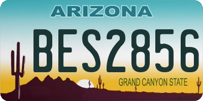 AZ license plate BES2856