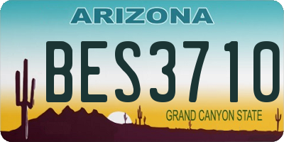 AZ license plate BES3710