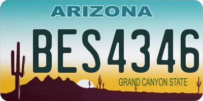AZ license plate BES4346