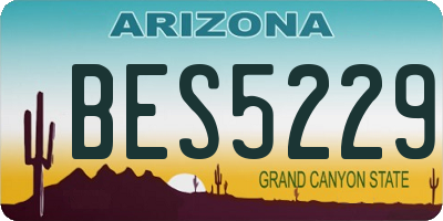 AZ license plate BES5229