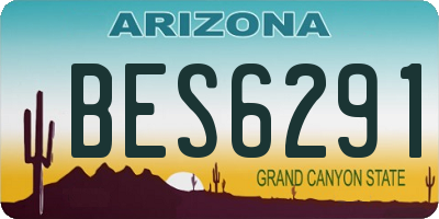 AZ license plate BES6291