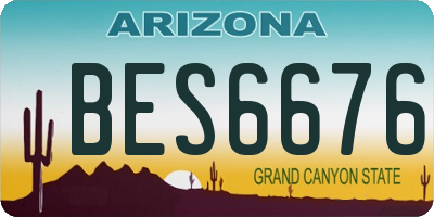 AZ license plate BES6676