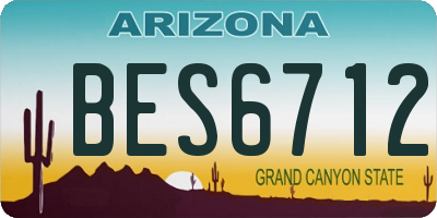 AZ license plate BES6712