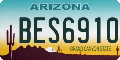AZ license plate BES6910