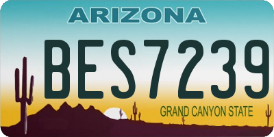 AZ license plate BES7239