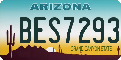 AZ license plate BES7293