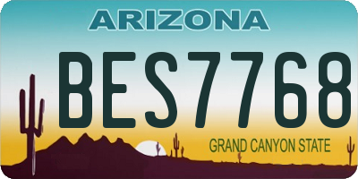 AZ license plate BES7768