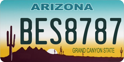 AZ license plate BES8787
