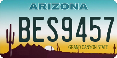 AZ license plate BES9457