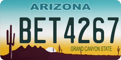 AZ license plate BET4267