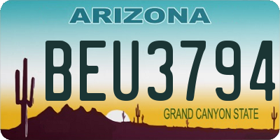 AZ license plate BEU3794