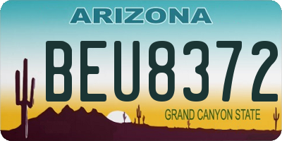 AZ license plate BEU8372