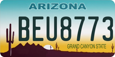 AZ license plate BEU8773