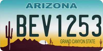 AZ license plate BEV1253