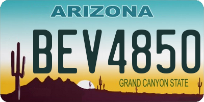 AZ license plate BEV4850