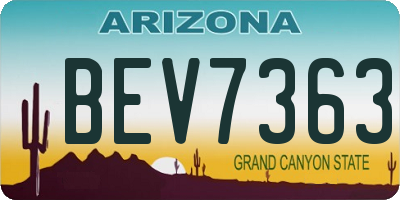 AZ license plate BEV7363