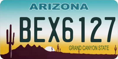 AZ license plate BEX6127