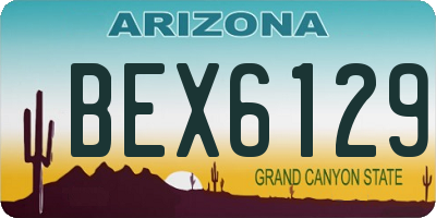 AZ license plate BEX6129