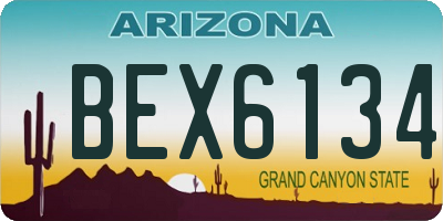 AZ license plate BEX6134