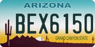 AZ license plate BEX6150