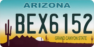 AZ license plate BEX6152