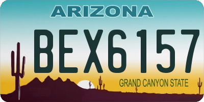 AZ license plate BEX6157