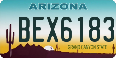 AZ license plate BEX6183