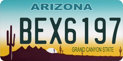AZ license plate BEX6197