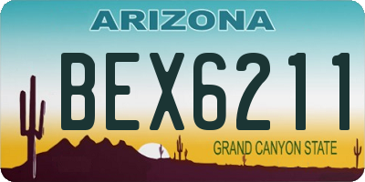 AZ license plate BEX6211