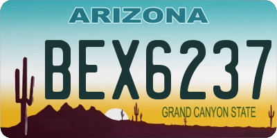 AZ license plate BEX6237