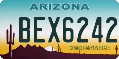 AZ license plate BEX6242