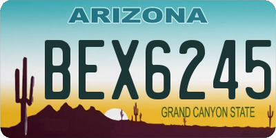 AZ license plate BEX6245
