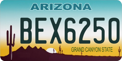 AZ license plate BEX6250