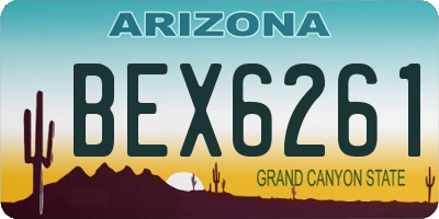AZ license plate BEX6261
