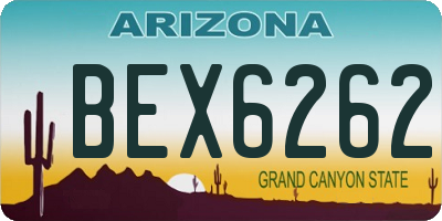 AZ license plate BEX6262