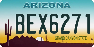 AZ license plate BEX6271